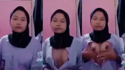 VCS Hijab Daun Masih Muda Sange Remes Toket